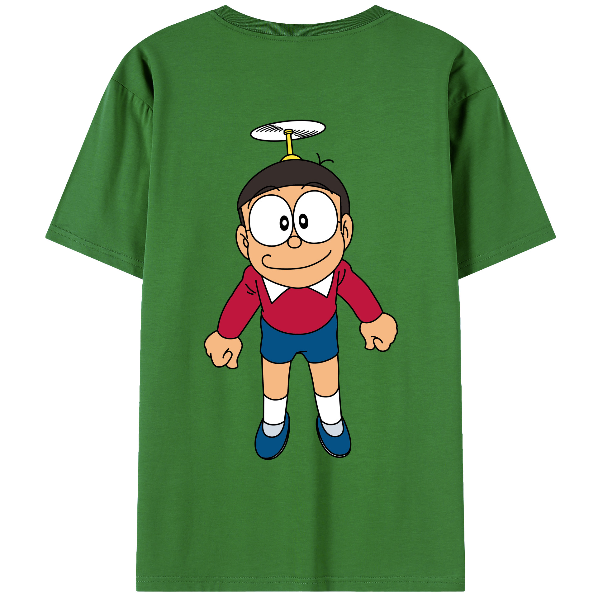 （画像用） ドラえもん 野比 のび太 Doraemon Nobita Nobi レディース半袖Tシャツ(バックプリント)